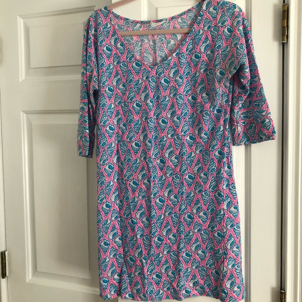 Lilly Pulitzer SHIFT DRESS shell pattern size xs